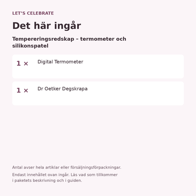 Paketets innehåll och antal försäljningsförpackningar.