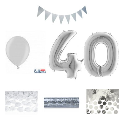 40-års festpaket, Silver, Stor – sammansatt produktbild