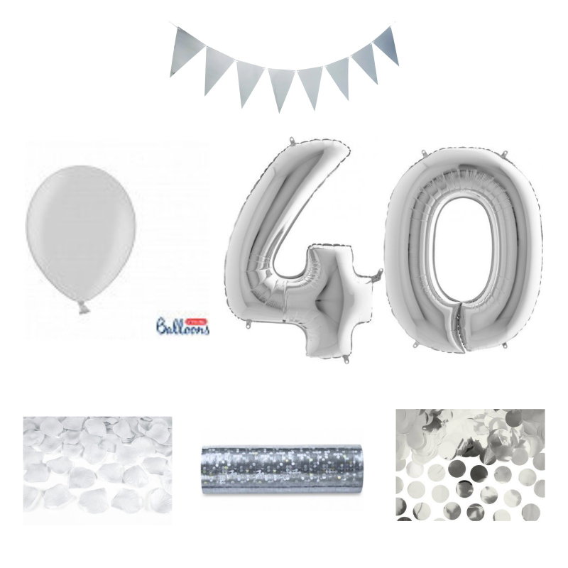 40-års festpaket, Silver, Stor – sammansatt produktbild