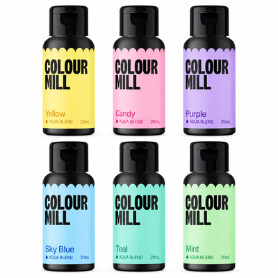Pool Party, 6 flaskor Colour Mill Aqua Blend à 20 ml