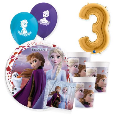 3-årskalas, Frost, kalaspaket, 8 gäster – samlad paketbild