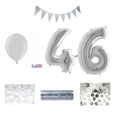 46-års festpaket, Silver, Stor – sammansatt produktbild