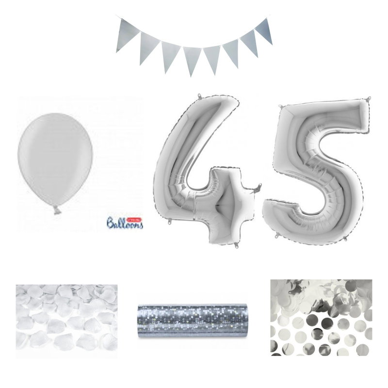 45-års festpaket, Silver, Stor – sammansatt produktbild