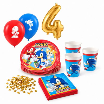 4-årskalas, Sonic, kalaspaket, 8 gäster – paketets produkter