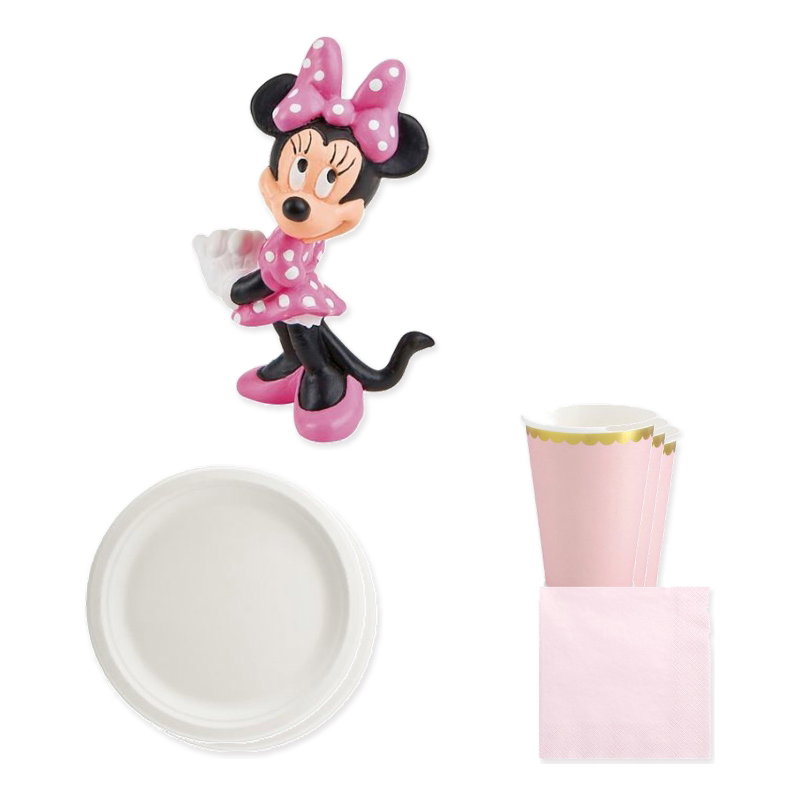 Mimmi Pigg – rosa dukning och tårtfigur, 12 gäster