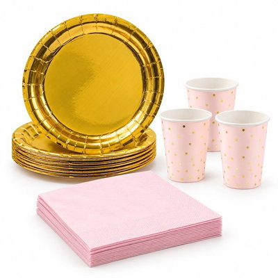 🎀 Rosa, silver & guld
