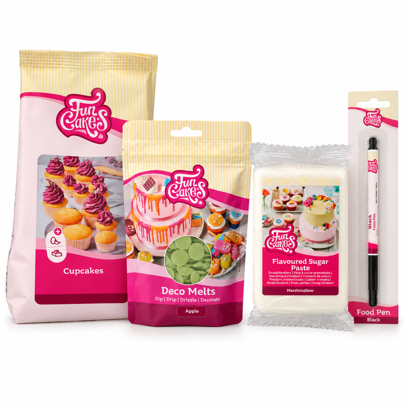 Produktöversikt: Gröna äppelmonster – cake pops med handritade ansikten