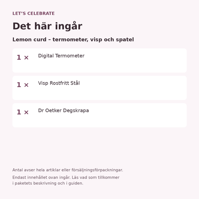 Paketets innehåll och antal försäljningsförpackningar.