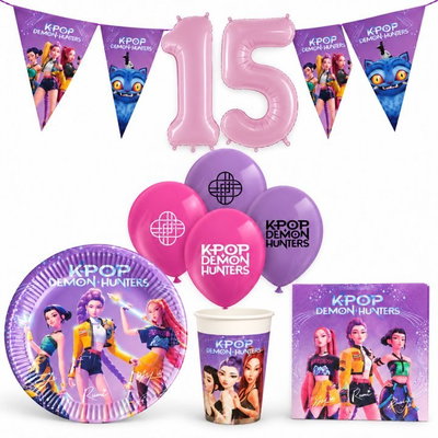 15-årskalas, K-pop-kalas, kalaspaket, 8 gäster – paketets innehåll