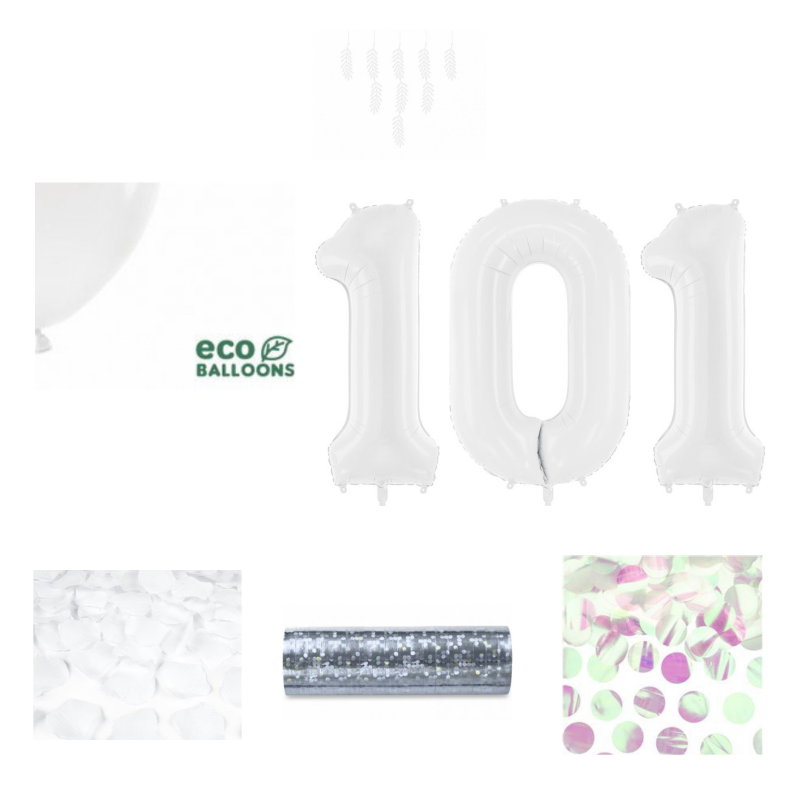 101-års festpaket, Vitt, Stor – sammansatt produktbild