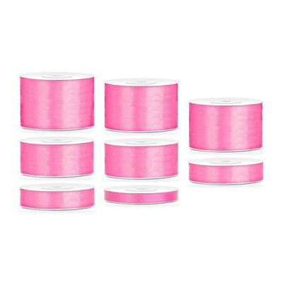 Satinbandspaket – Rosa – 8 rullar – hela paketet