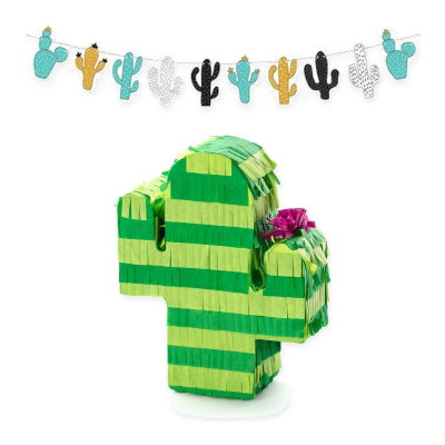 Llama & kaktus – minipiñata och kaktusgirlang