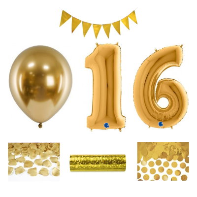 16-års festpaket, Guld, Stor – sammansatt produktbild