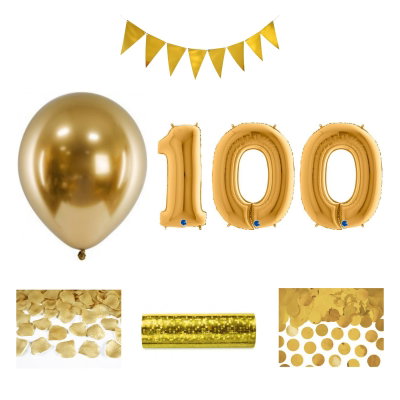 100-års festpaket, Guld, Stor – sammansatt produktbild
