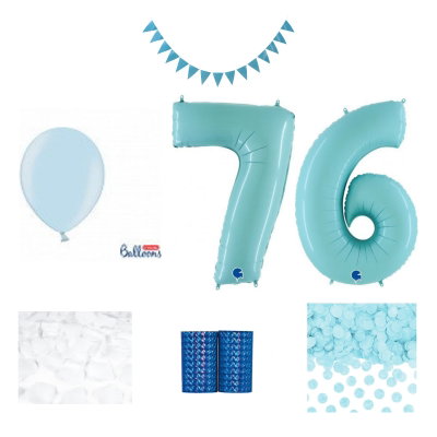 76-års festpaket, Blått, Stor – sammansatt produktbild