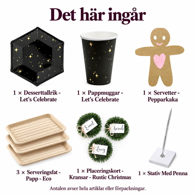 Det här ingår i Pepparkaksprovning för sex – tre sorter på eget julbord