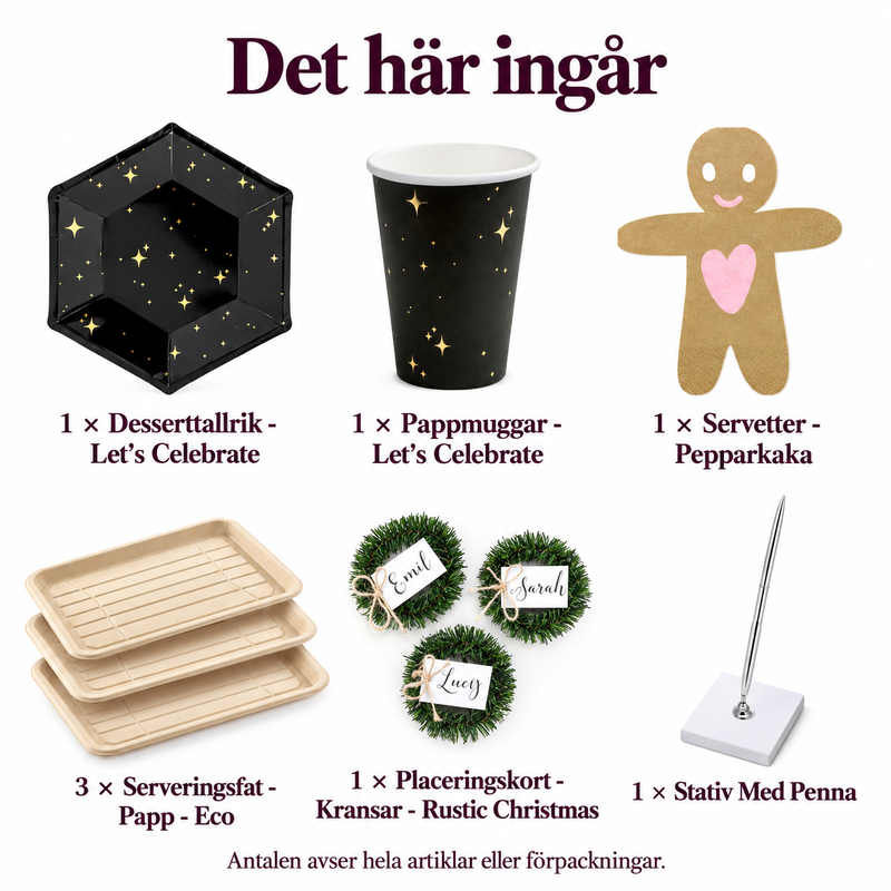 Det här ingår i Pepparkaksprovning för sex – tre sorter på eget julbord