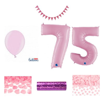 75-års festpaket, Rosa, Stor – sammansatt produktbild
