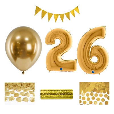 26-års festpaket, Guld, Stor – sammansatt produktbild