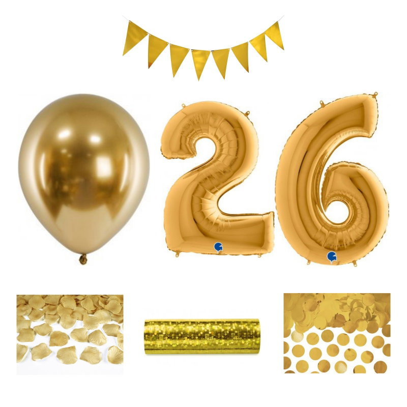 26-års festpaket, Guld, Stor – sammansatt produktbild