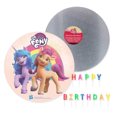 My Little Pony – tårtpaket med motivbild – paketets samlade innehåll