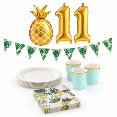 11-årskalas, Tropiskt kalas, kalaspaket, 6 gäster – paketets produkter