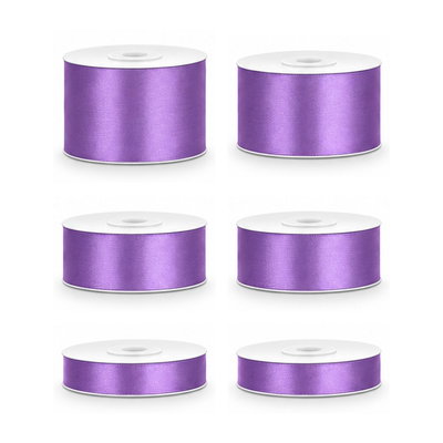 Satinbandspaket – Lavendel – 6 rullar – hela paketet