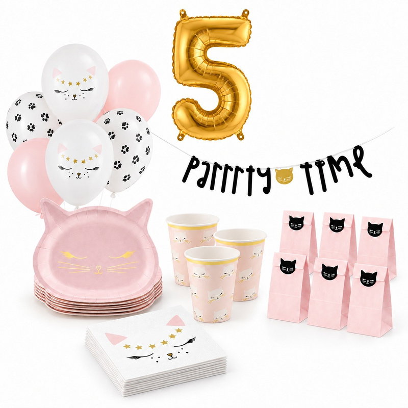 5-årskalas, Kattkalas, kalaspaket, 6 gäster – paketets produkter