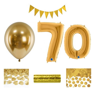 70-års festpaket, Guld, Stor – sammansatt produktbild