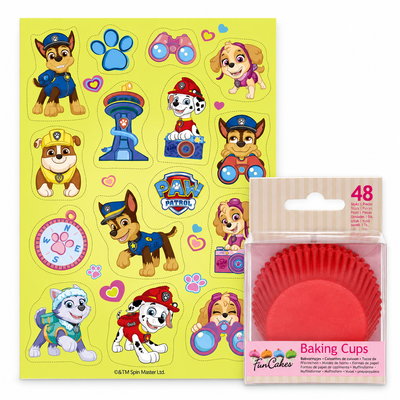 Paw Patrol – muffinspaket med minibilder – för 15 muffins – samlad paketbild