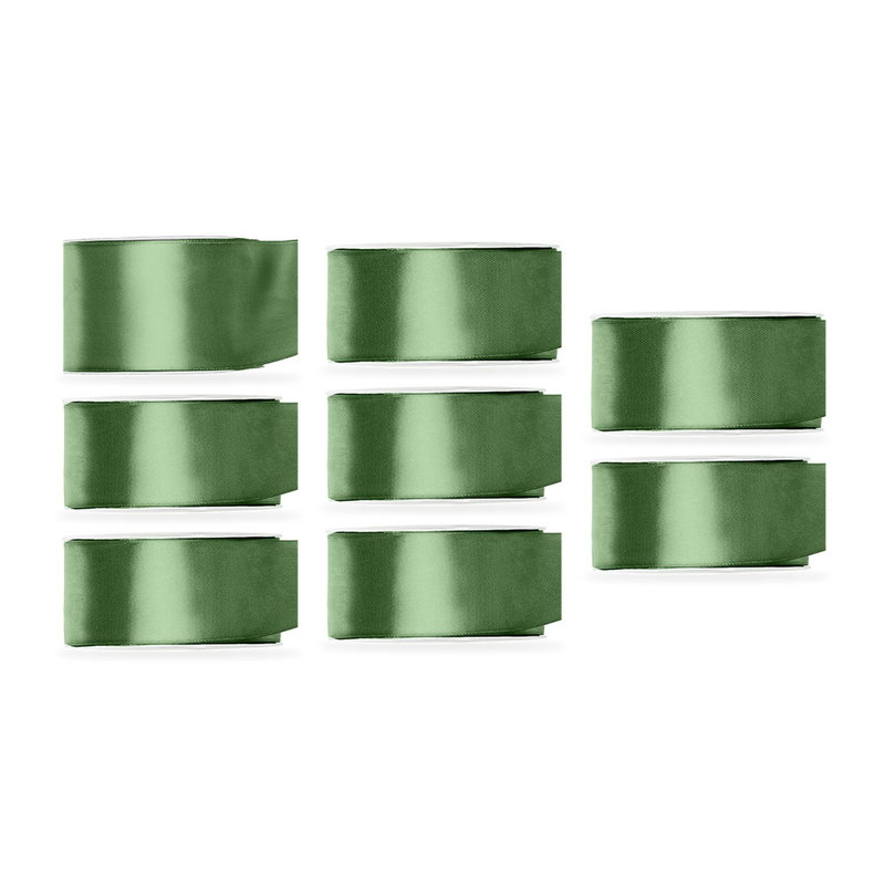 Satinbandspaket – Salvia – 8 rullar – hela paketet