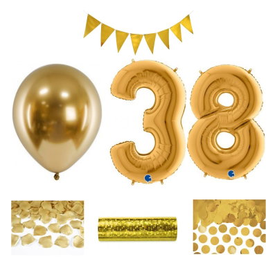 38-års festpaket, Guld, Stor – sammansatt produktbild