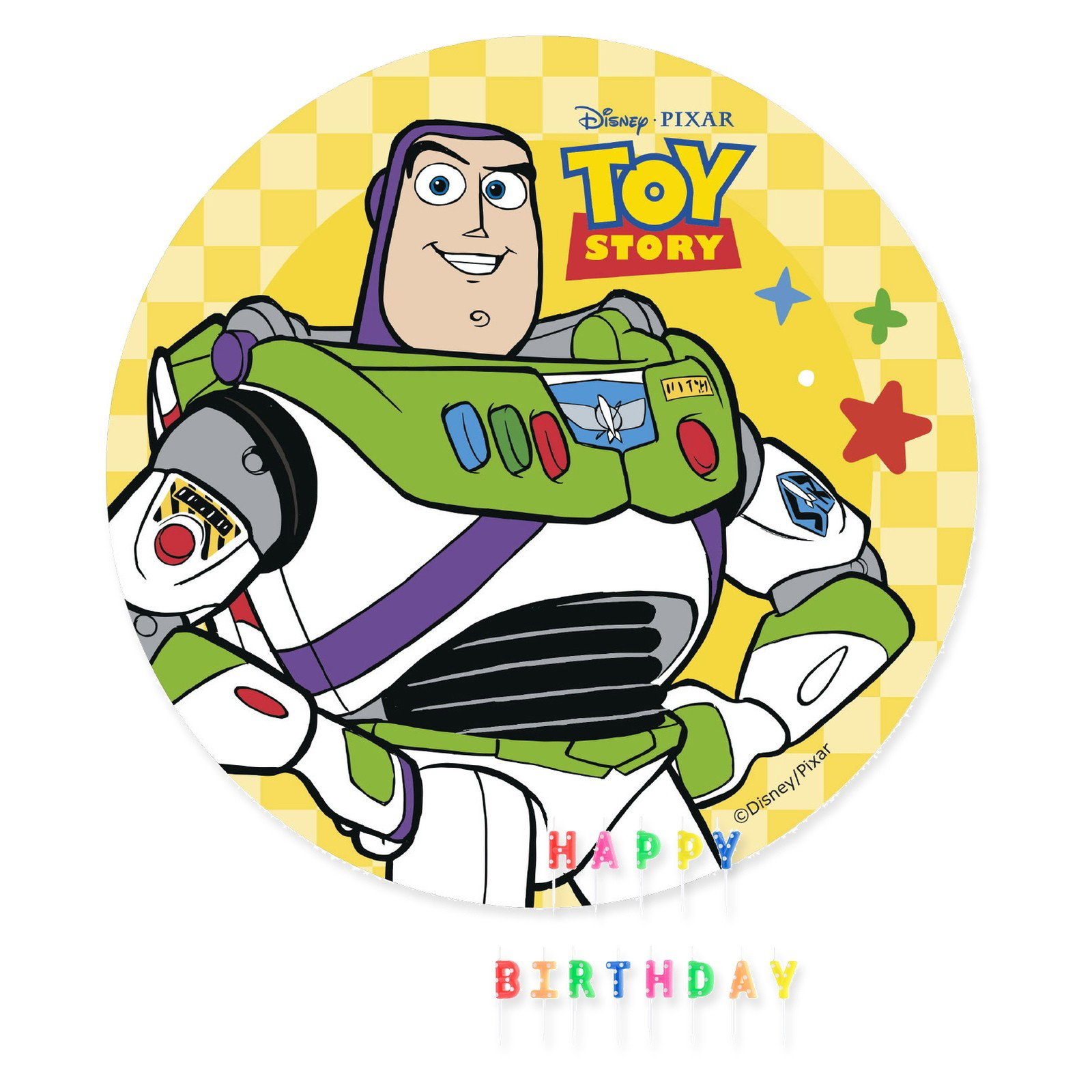 Buzz Lightyear – tårtpaket med tårtbild och tårtljus