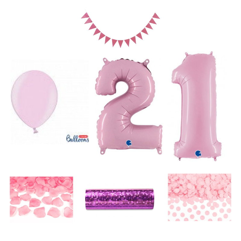 21-års festpaket, Rosa, Stor – sammansatt produktbild