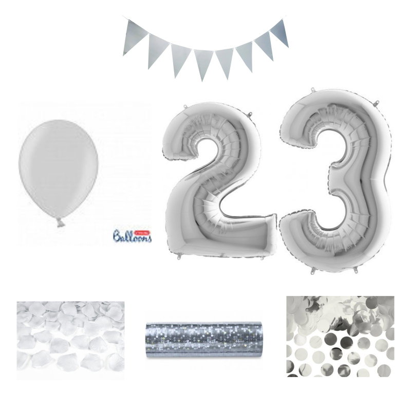 23-års festpaket, Silver, Stor – sammansatt produktbild