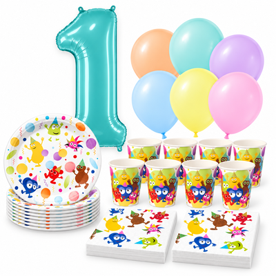 1-årskalas, Babblarna, kalaspaket, 24 gäster – produktbild