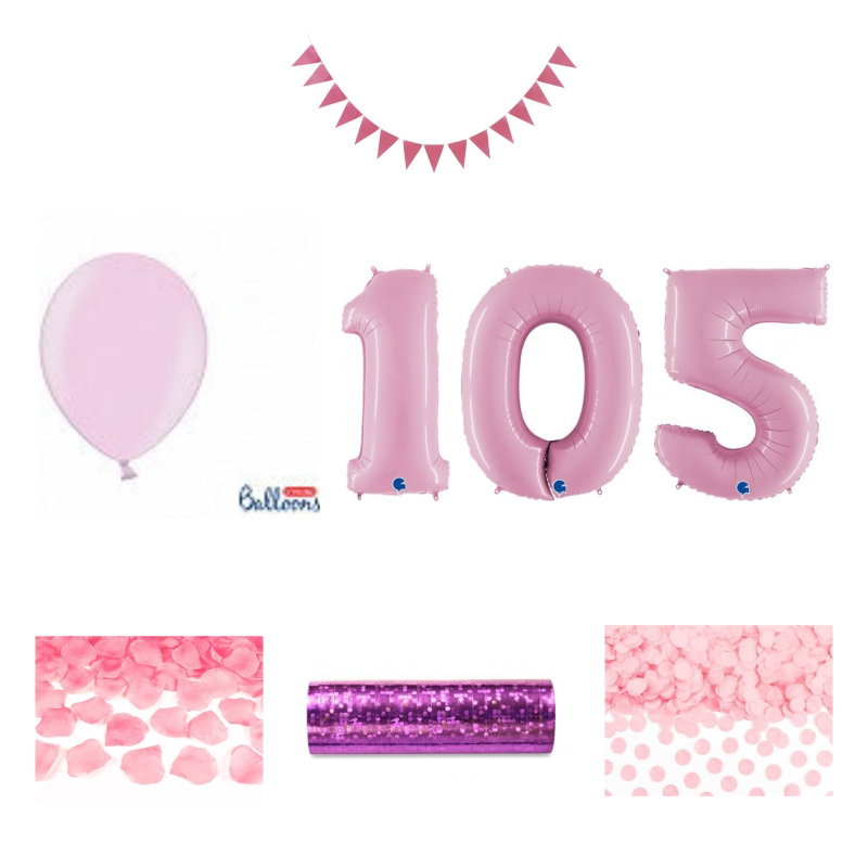 105-års festpaket, Rosa, Stor – sammansatt produktbild