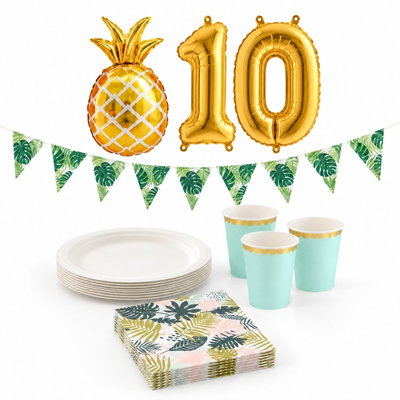 10-årskalas, Tropiskt kalas, kalaspaket, 6 gäster – paketets produkter