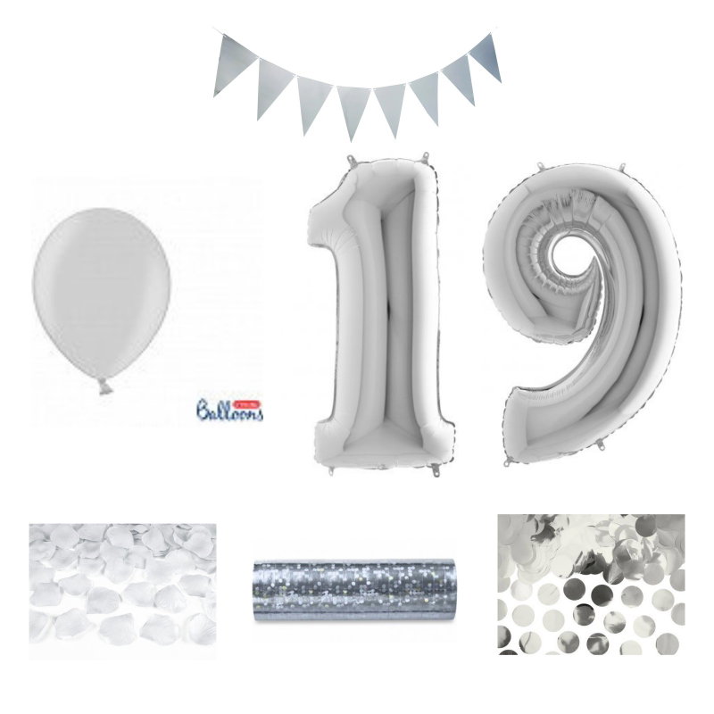 19-års festpaket, Silver, Stor – sammansatt produktbild
