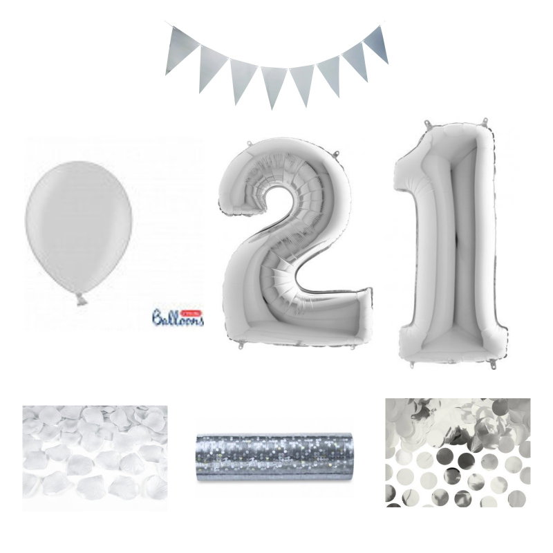 21-års festpaket, Silver, Stor – sammansatt produktbild