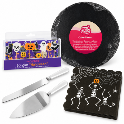 Halloweenkakans ljuspunkt – skär upp vid dessertbordet
