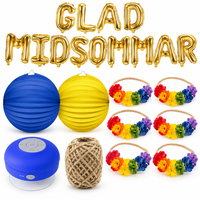 Midsommarens lilla dansplats – lyktor, blomsterkransar och musik