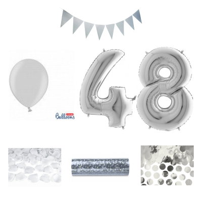 48-års festpaket, Silver, Stor – sammansatt produktbild