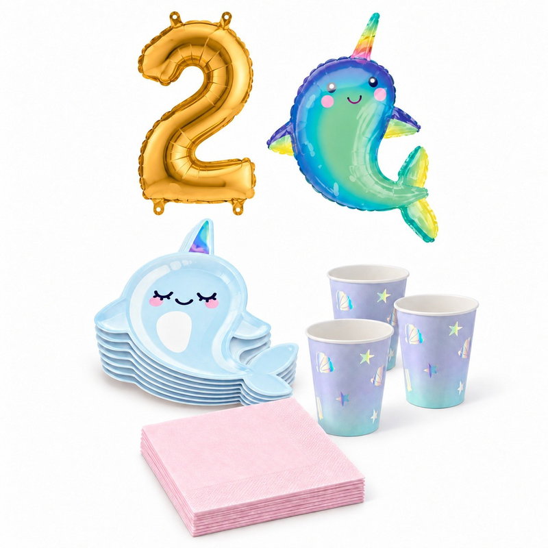 2-årskalas, Lilla havet – narval, kalaspaket, 6 gäster – paketets produkter