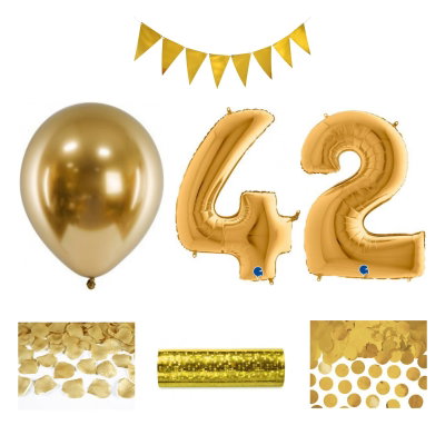 42-års festpaket, Guld, Stor – sammansatt produktbild