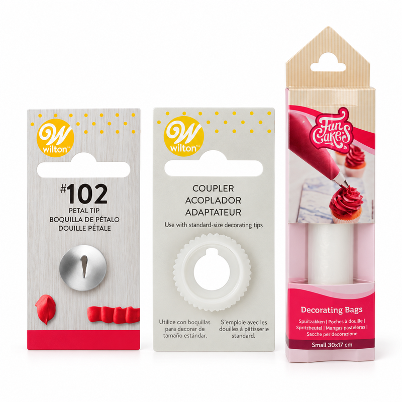 Produktöversikt: Smala volanger – precision med Wilton #102