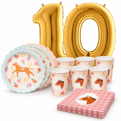 10-årskalas, Hästkalas, kalaspaket, 6 gäster – samlat paketinnehåll