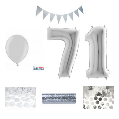 71-års festpaket, Silver, Stor – sammansatt produktbild