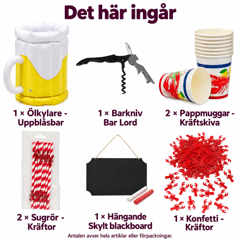 Det här ingår i Kräftskivans svala dryckesö – öppna, kyl och servera separat