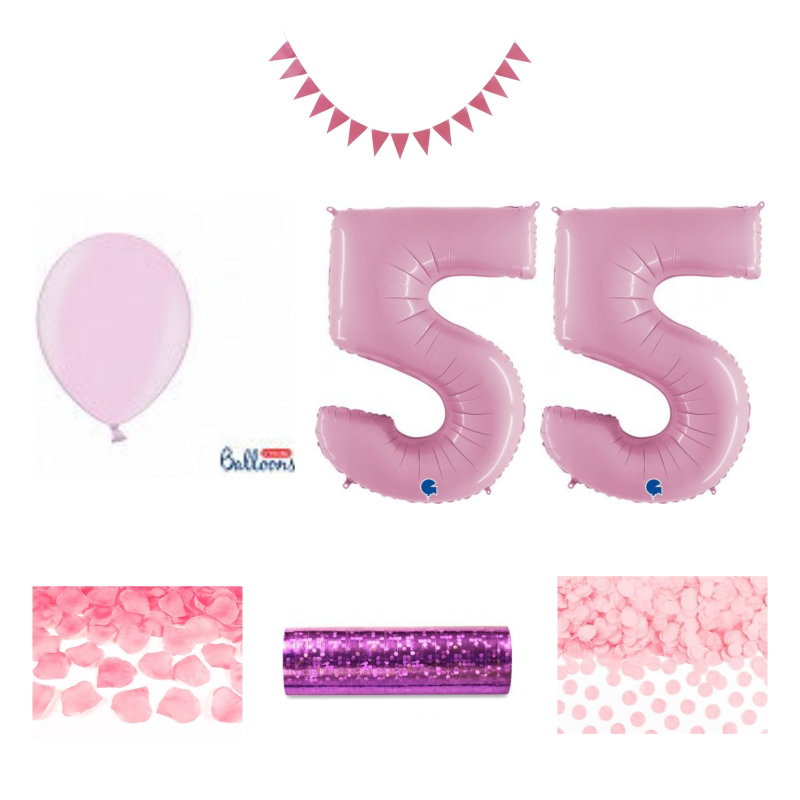 55-års festpaket, Rosa, Stor – sammansatt produktbild
